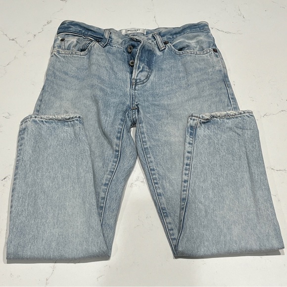 MOUSSY VINTAGE MV 111 Light Blue Naval Tapered-Mid Jeans Size 25 - Picture 7 of 12